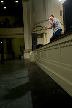 A Rochester University Midnight Rambler soloist sings during the fifth ICCA Mid-Atlantic quarterfinals at Hendricks Chapel on March 1, 2014.