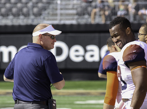 Scott Shafer will have to make a decision at the third linebacker spot, as the departures of Cameron Lynch (right) and Dyshawn Davis have left a vacancy.