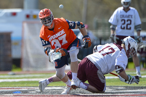 Ben Williams was one of three Syracuse players to be named a second-team All-American by Inside Lacrosse. He won 67.4 percent of the faceoffs he took last season. 