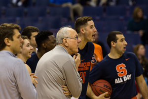 Jim Boeheim and Tyler Lydon kicked off media availability for all the teams playing at the Scottrade Center in St. Louis on Thursday. Even before the games have started in Missouri, it's been madness. 