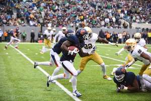 Brisly Estime was the top punt returner in the nation this season. He had a return for over 70 yards against Notre Dame at MetLife Stadium, where he'll now play. 