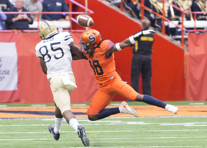 Sophomore defensive back Scoop Brandshaw recorded three tackles and broke up two passes in Syracuse’s 27-24 win over Pitt..