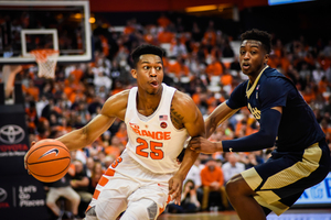 Tyus Battle scored 15 of Syracuse's 59 points in Tuesday's win over Pittsburgh, and played a key role in a 14-2 run that put the game out of reach.