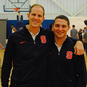 Ben Horwitz (right) pictured with former Syracuse associate head coach Mike Hopkins when Horwitz was an SU manager. 