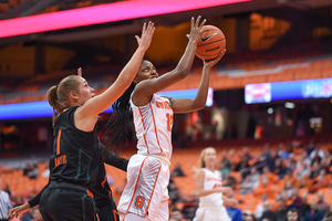 Kiara Lewis, pictured earlier this season against Miami, scored 16 last January. 