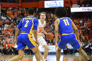 Buddy Boeheim had 18 points in the first half, only three fewer than the Panthers scored in the opening 20 minutes.