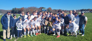 Retired Skaneateles men's soccer coach Aaron Moss (left) led to the Lakers to three state championships since 2010.