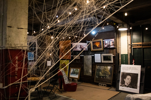 The Station is housed in an abandoned train station, adding to the unique atmosphere of the gallery space.