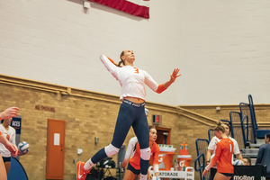 Anastasiia Nikolnikova recorded four digs, seven blocks, 15.5 points and five aces in Syracuse’s straight sets win over Canisius.