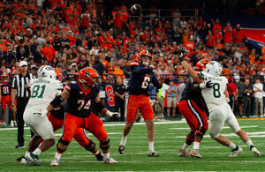 After a three-and-out to begin Syracuse's season-opener versus Ohio, Kyle McCord dialed in, throwing for 354 yards and four touchdowns. 