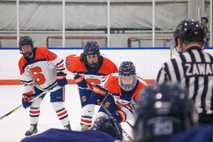 Mercyhurst forward Thea Johansson scored a hat-trick in game three of the AHA semifinals, helping to end Syracuse’s season.