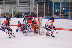 Syracuse goalie Allie Kelley was named AHA Goaltender of the Month after notching 297 saves and a .943 save percentage in February.