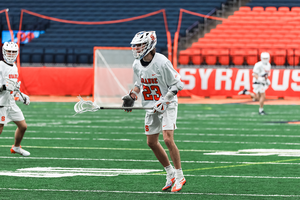 Syracuse attacker Finn Thomson tallied 14 goals through six games but will miss some time with an injury, per head coach Gary Gait.