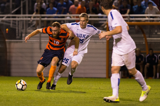 Hugo Delhommelle had a shot and took most set pieces for Syracuse. 