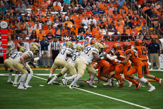 But tight end Ravian Pierce was the bright spot in the Orange's passing game, hauling in nine receptions for 99 yards.