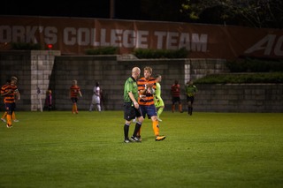 Triantafillou pleaded with the referee after the game.