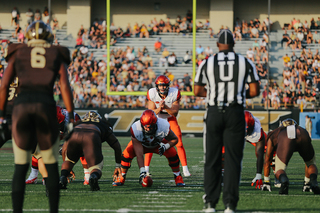 Syracuse scored on the first nine drives Dungey played for a total of 55 points. 